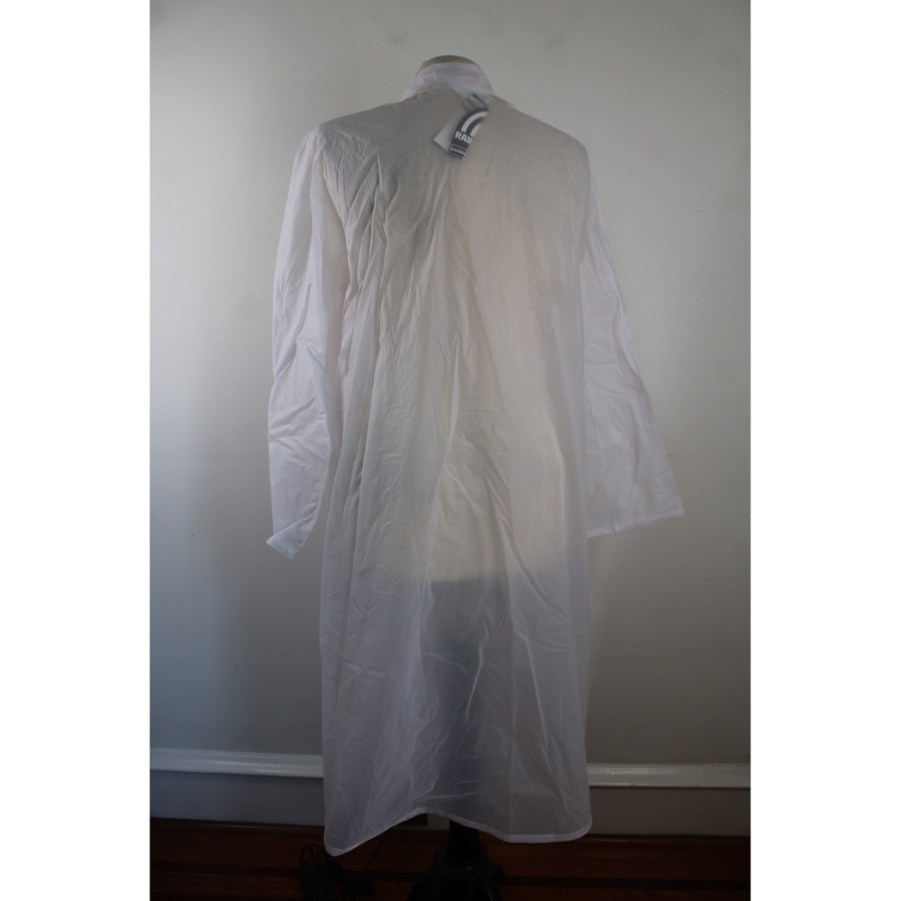 Vtg UniRoyal M 36-38 Clear Pak-A-Way Rainwear Long Belt Trench Coat Button Front - Picture 4 of 9